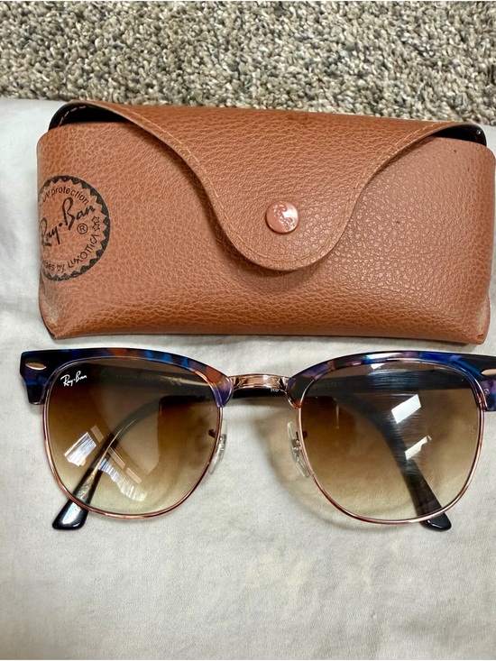 Ray-Ban Clubmaster Sunglasses - Blue and Brown Gradient